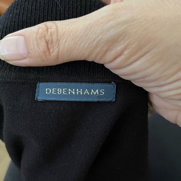 Black sleeves turtleneck viscose top - Picture 3 of 4